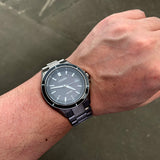 美品【CITIZEN】アテッサ ATTESA エコドライブ ACT Line 電波 腕時計 メンズ チタン ブラック文字盤 CB3030-76E