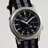 良品 SEIKO 5 セイコー 21石 自動巻 Automatic 38mm 黒文字盤 Day/Date Ref.7S26-03J0 Cal.7S26C 2012年 海外仕様 保あり $P65244